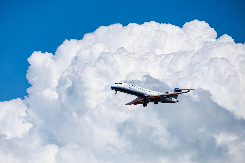 飛行機との距離が遠い場合の作例