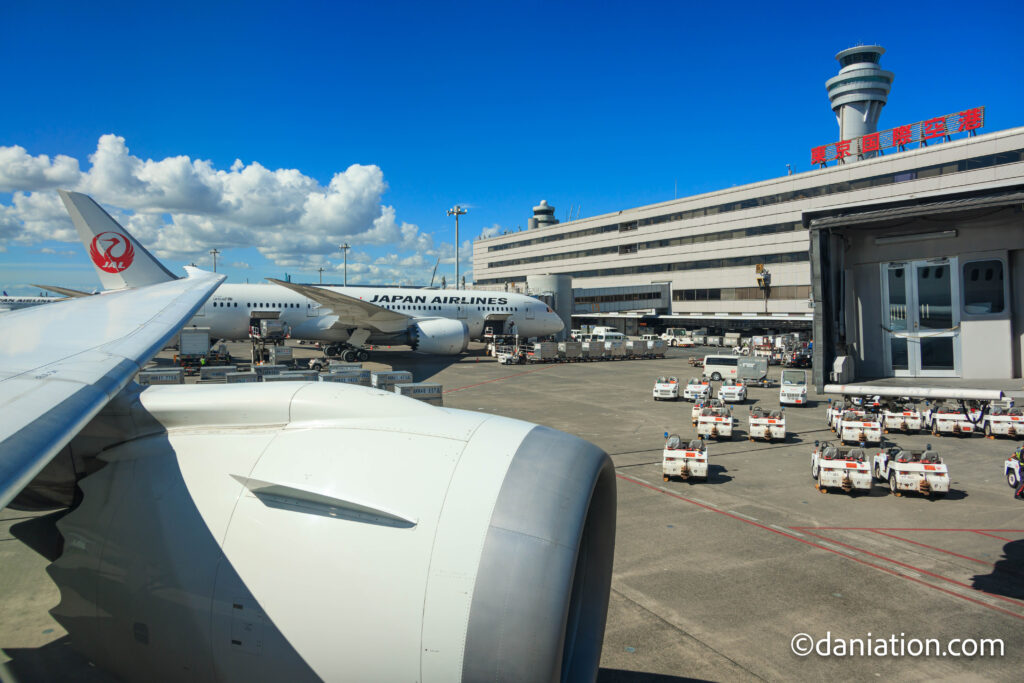 JALのB787からレンズをできるだけ窓に近づけ機内から撮影した写真