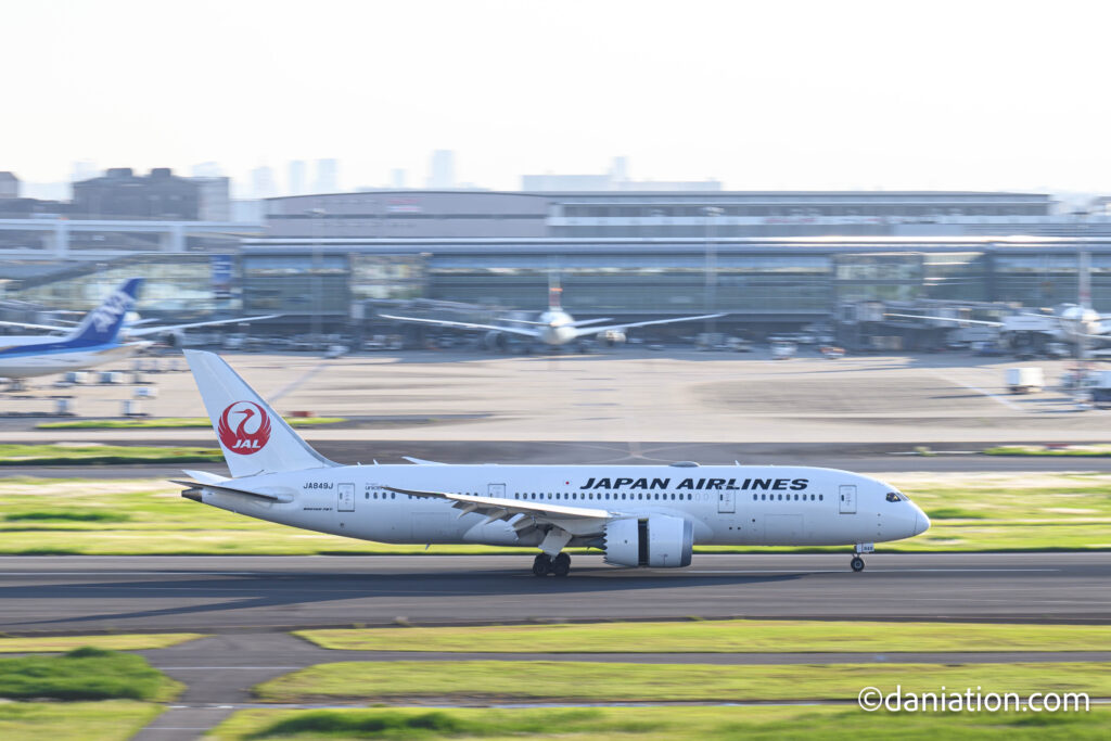 飛行機写真の流し撮りの作例2(日中の流し撮り)