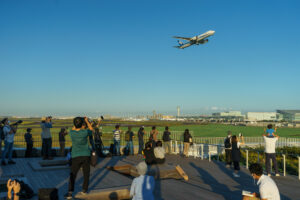 羽田イノベーションシティ足湯デッキで撮影した写真
