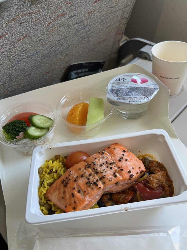 アシアナ航空のシーフードミール